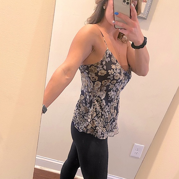 Vintage Jean-Louis Scherrer 100% Silk Floral Tank - Picture 4 of 9